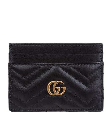 gucci signature card case black|Gucci card case women.